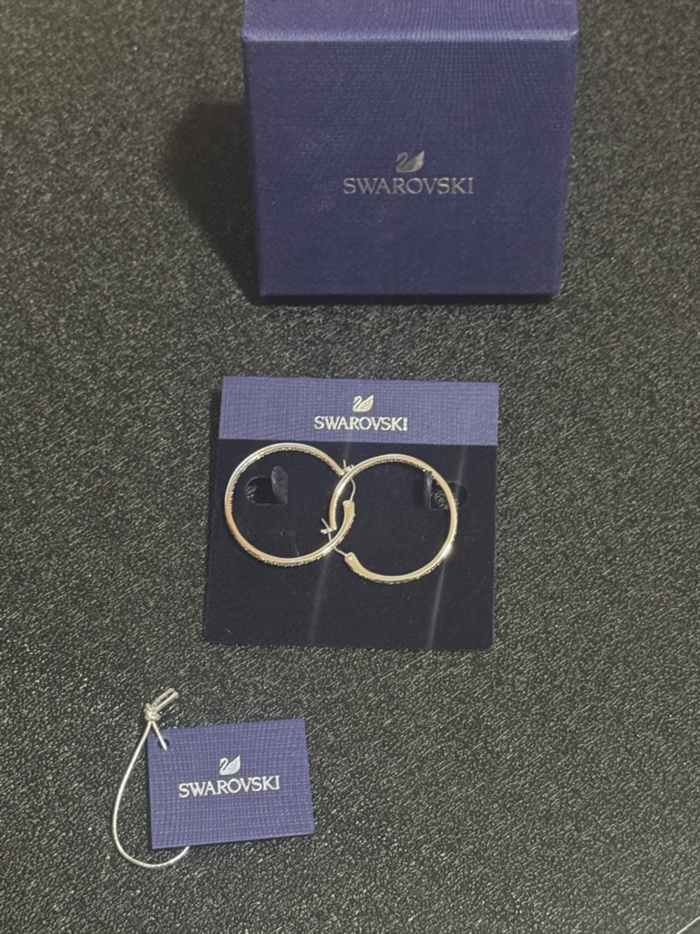 Swarovski Silver Hoop Earrings